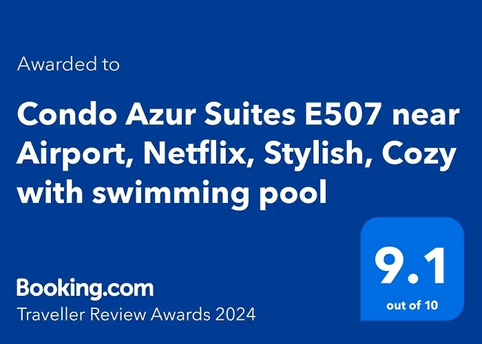 Condo Azur Suites E507 Near Airport, Netflix, Stylish, Cozy With Swimming Pool